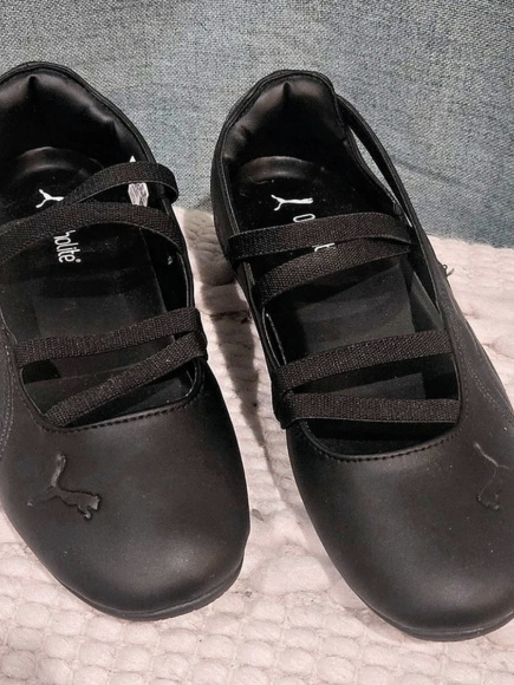 Puma Speedcat Ballet Leather Black Strap Sneakers SIZE 9